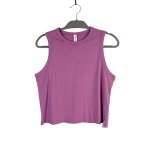 Lululemon Classic Fit Cotton Blend Tank Top Size 8 Pink Mauve Sleeveless